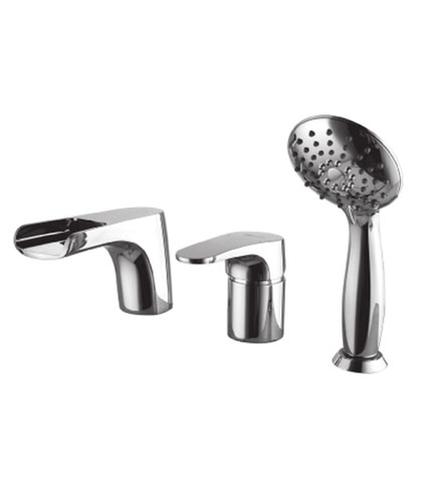 LM4345C Shift Смеситель для ванны встраиваемый, на 3 отверстия, с аксессуарами, хром LEMARK