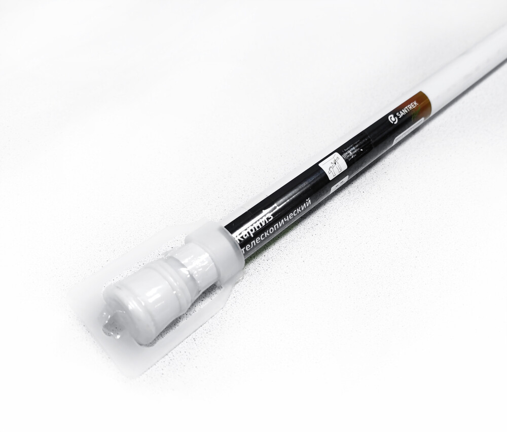 Карниз д/ванной  белый раздвижной, длина 140-260 см, d=25 металлич CTK-303IR/SANTREK HOME