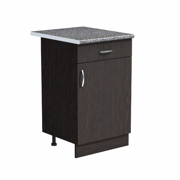 Рабочий стол 40 цвет Венге (1 ящик) столешница Гранит SANTREK HOME (ЛДСП)