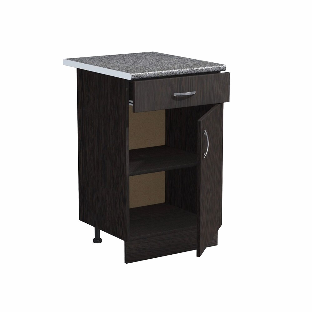 Рабочий стол 40 цвет Венге (1 ящик) столешница Гранит SANTREK HOME (ЛДСП)