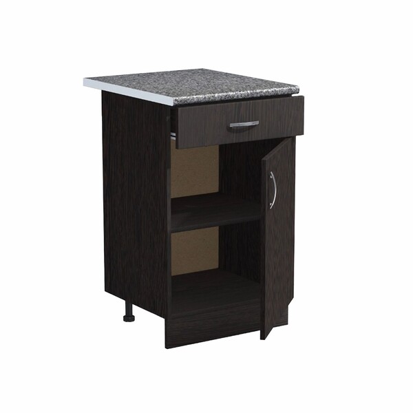 Рабочий стол 40 цвет Венге (1 ящик) столешница Гранит SANTREK HOME (ЛДСП)