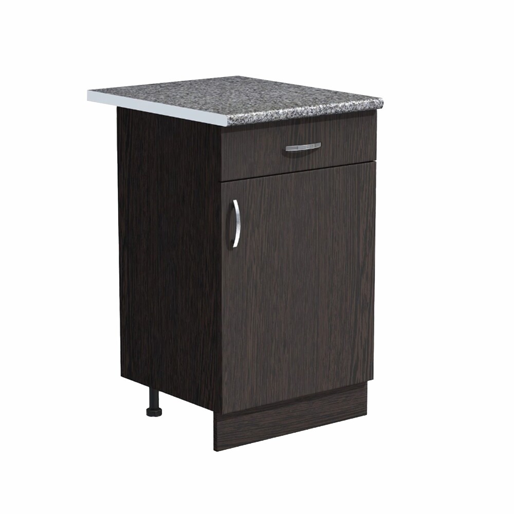 Рабочий стол 50 цвет Венге (1 ящик) столешница Гранит SANTREK HOME (ЛДСП)