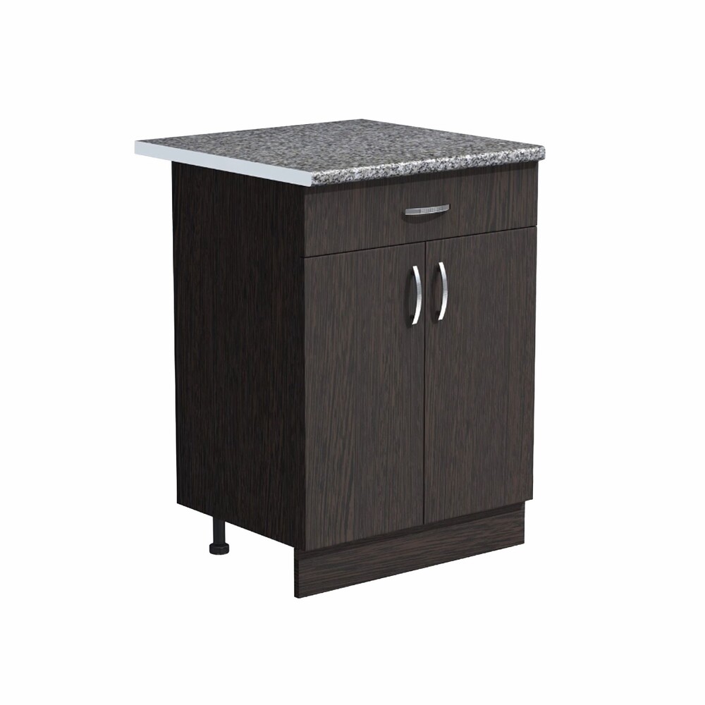 Рабочий стол 60 цвет Венге (1 ящик) столешница Гранит SANTREK HOME (ЛДСП)