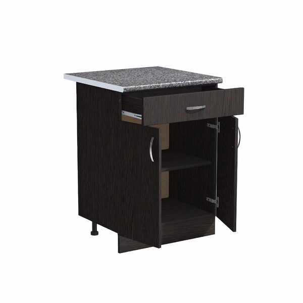 Рабочий стол 60 цвет Венге (1 ящик) столешница Гранит SANTREK HOME (ЛДСП)