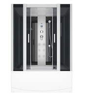 Душевой  бокс ER4517TP-C4-RUS1680*800*2150см,зад.стенка чер.стекло тон 4 мм выс. под.г/м проф.хром.без подголовника и сиденья  ER4517TP-C4-RUS