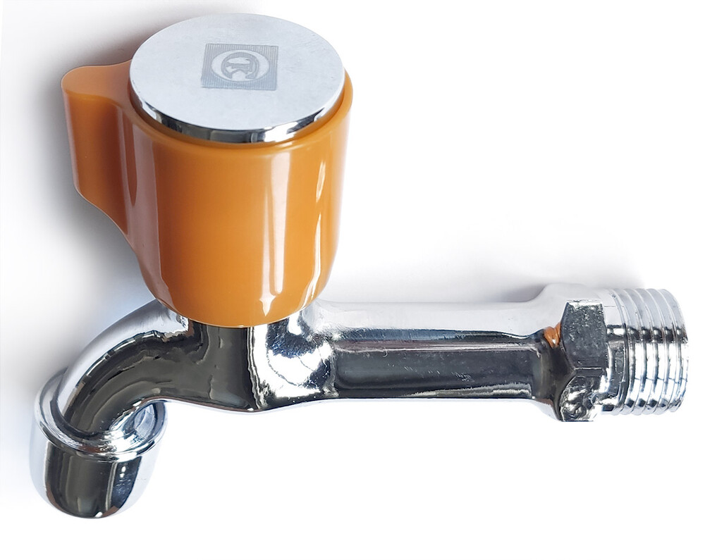 Кран водоразборный 1/2" с аэратором (ХРОМ) СТК/SANTREK AQUA-1006 ORANGE