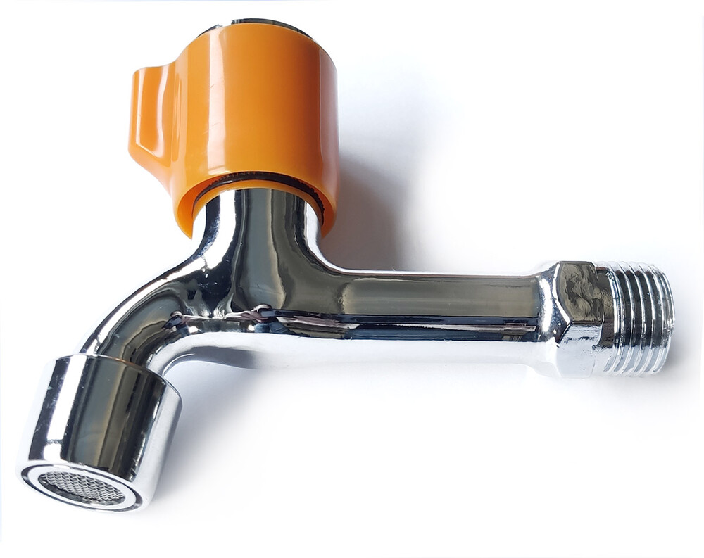 Кран водоразборный 1/2" с аэратором (ХРОМ) СТК/SANTREK AQUA-1006 ORANGE