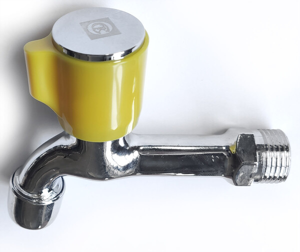 Кран водоразборный 1/2" с аэратором (ХРОМ) СТК/SANTREK AQUA-1006 YELLOW