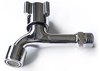 Кран водоразборный 1/2" с аэратором (ХРОМ) SANTREK AQUA-1009