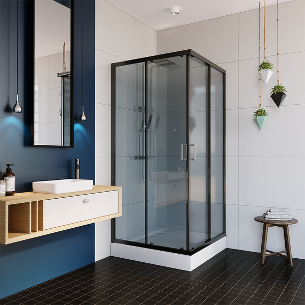 Душевое ограждение ALEX BAITLER AB144-В90 (90*90*200)  стекло тонированное 6 мм 1к.  AB144-B90  / AB1490B4 