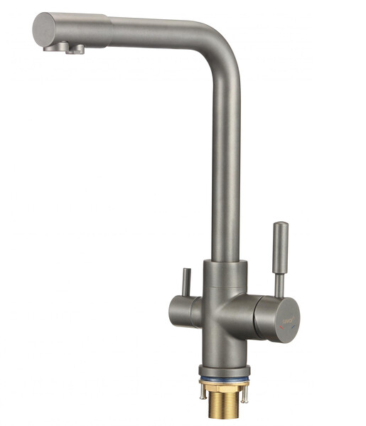 S-L1801Q Смеситель Кухня под фильтр питьевой воды, на гайке, шар.d 35. Графит ***