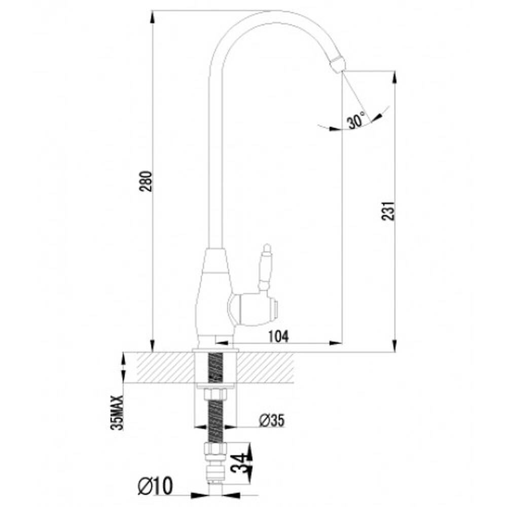 LM4840B Villa Кран для питьевой воды, бронза LEMARK