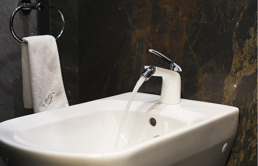 LM4908CW Melange Смеситель для биде, хром/белый LEMARK