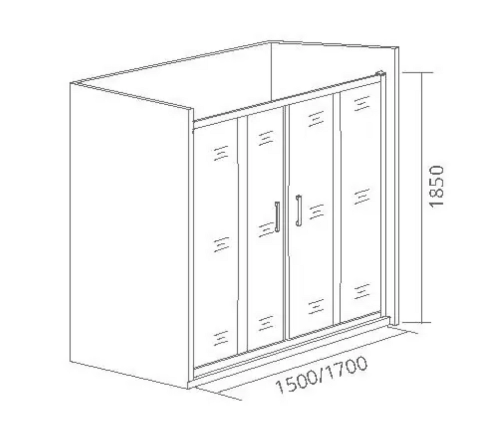 Душ.ограждение GOOD DOOR LATTE WTW-TD-170-С-WE Прямое, стекло Прозрачное 5мм (без подд и слива) 