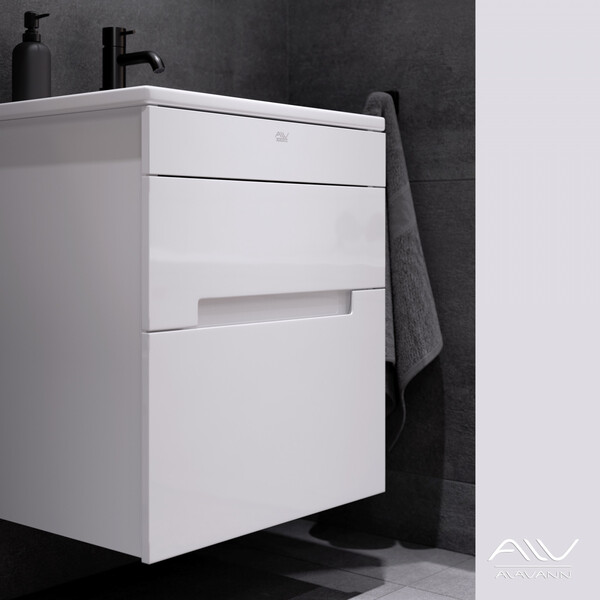 Тумба "RITA-60" под рак. "QUADRO -60" белый Alavann