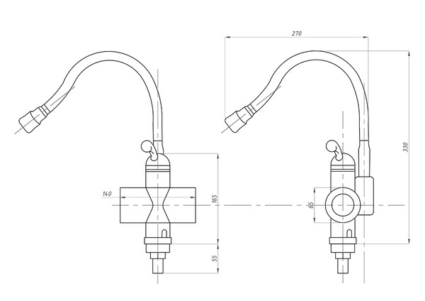 Проточный электрический водонагреватель TSARSBERG TSB-WH1103 (гибкий излив)