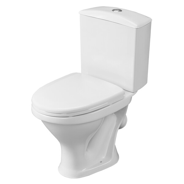 Унитаз-компакт Santeri "Вест" белый, косой выпуск, антивсплеск (г.Воротынск) 1P2018S0000BF (+)