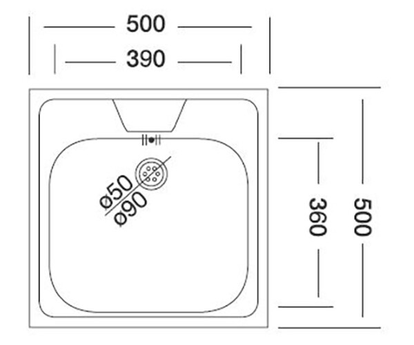 Мойка нерж 50*50 т.0,4 Турция