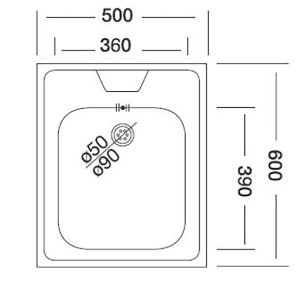 Мойка нерж 50*60 т.0,4 Турция